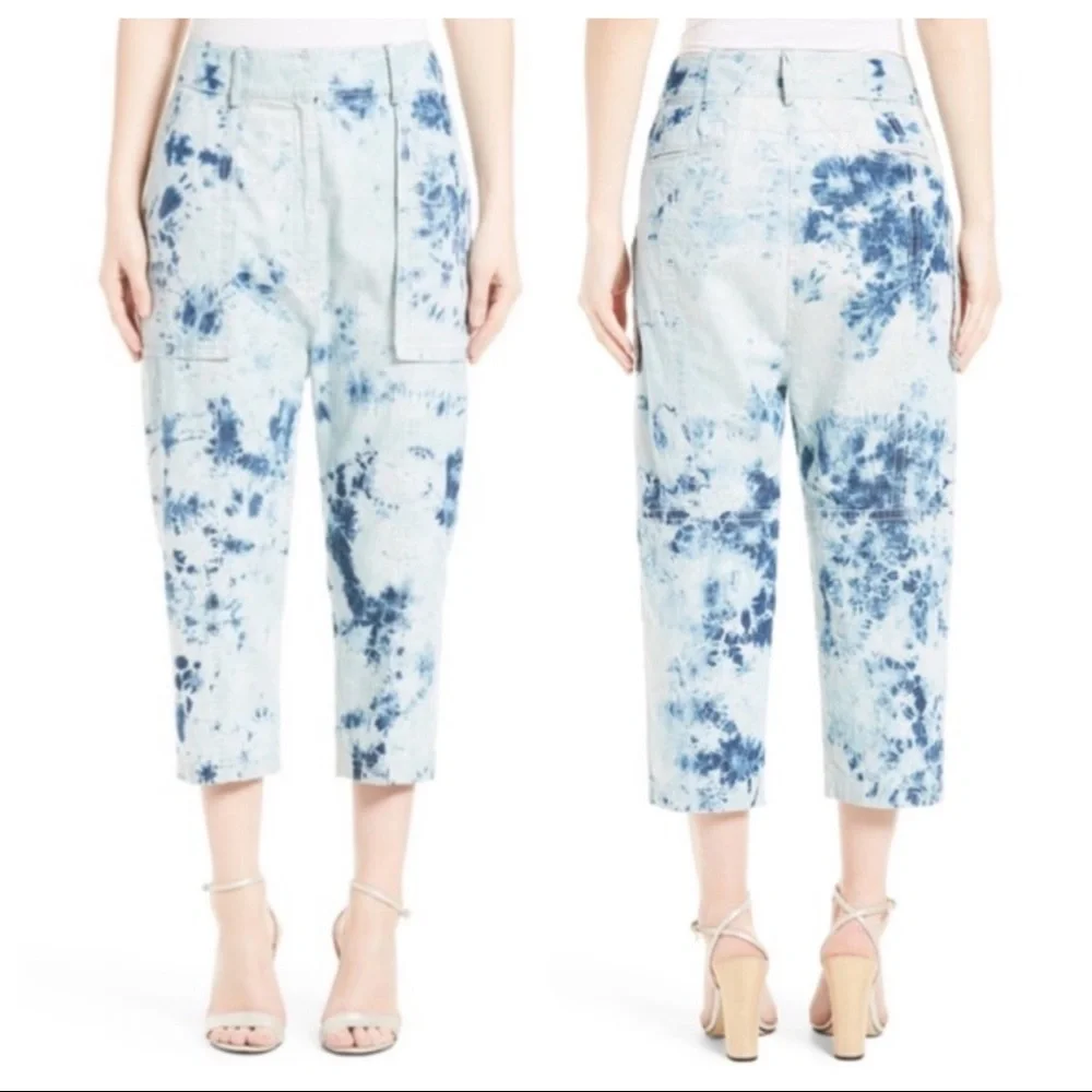 NWT Victor Alfaro Shibori-Dyed Japanese Cargo